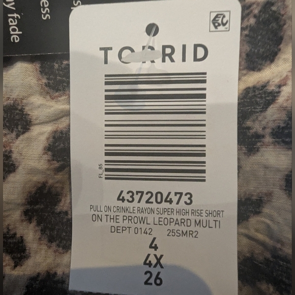 Torrid Leopard print high rise Shorts Plus Size 4x NWT - Picture 14 of 14